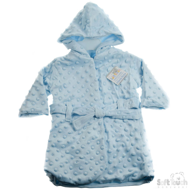 Infants Blue Bubble Hooded Robe No.BBR21-B