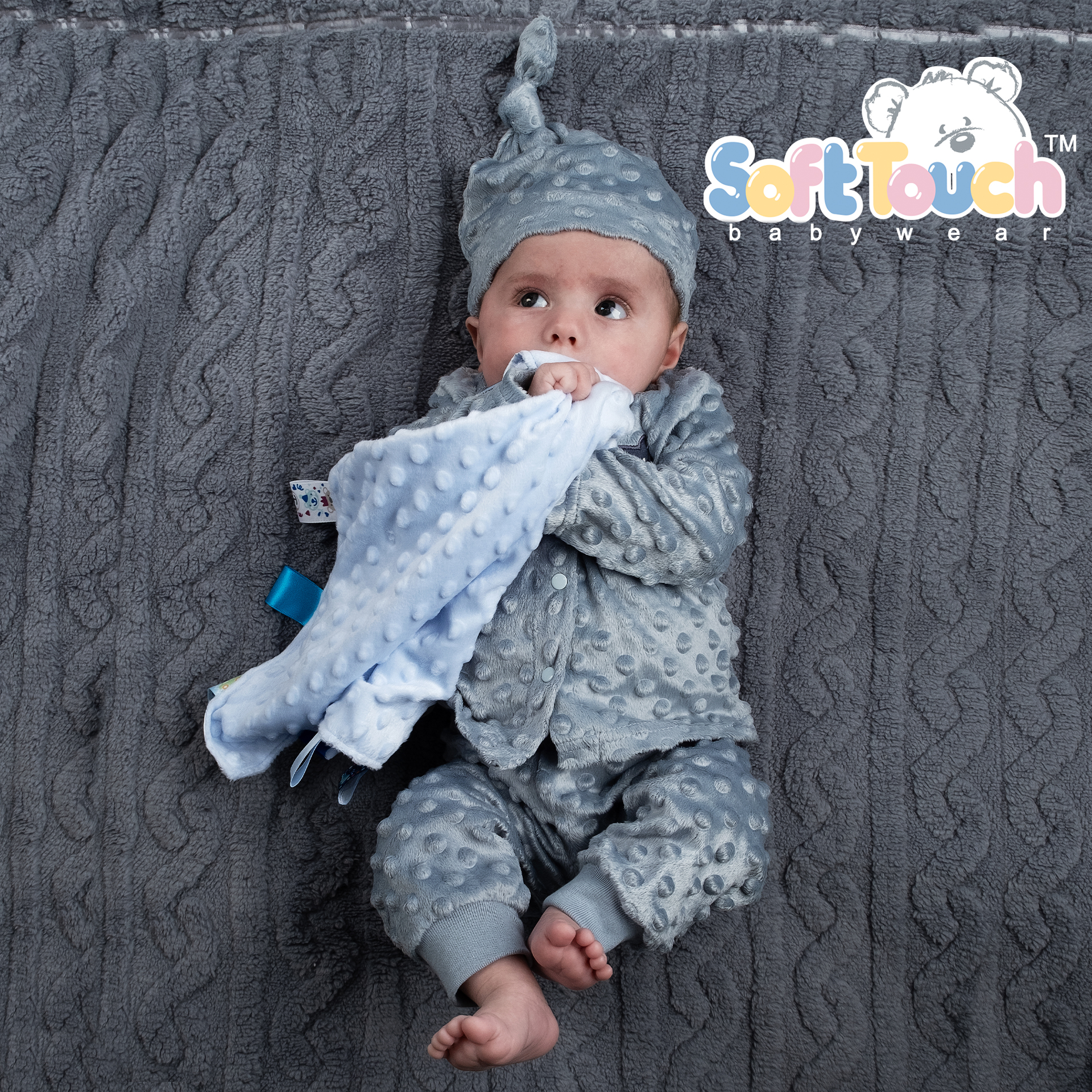 Blue Bubble Style Baby Comforter BC15-B