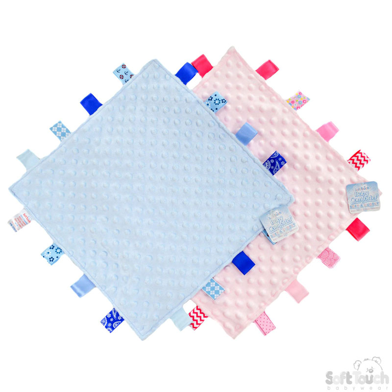 Pink/Blue Baby Comforter W/Ribbons No. BC15-PB