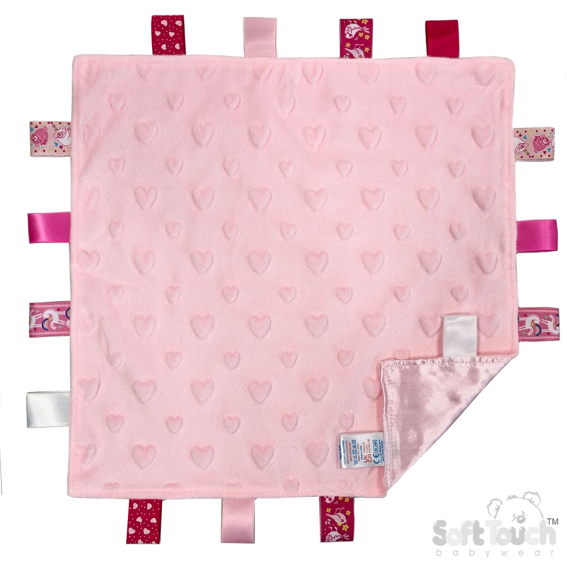 Pink Heart Comforter W/Ribbons No. BC16-P