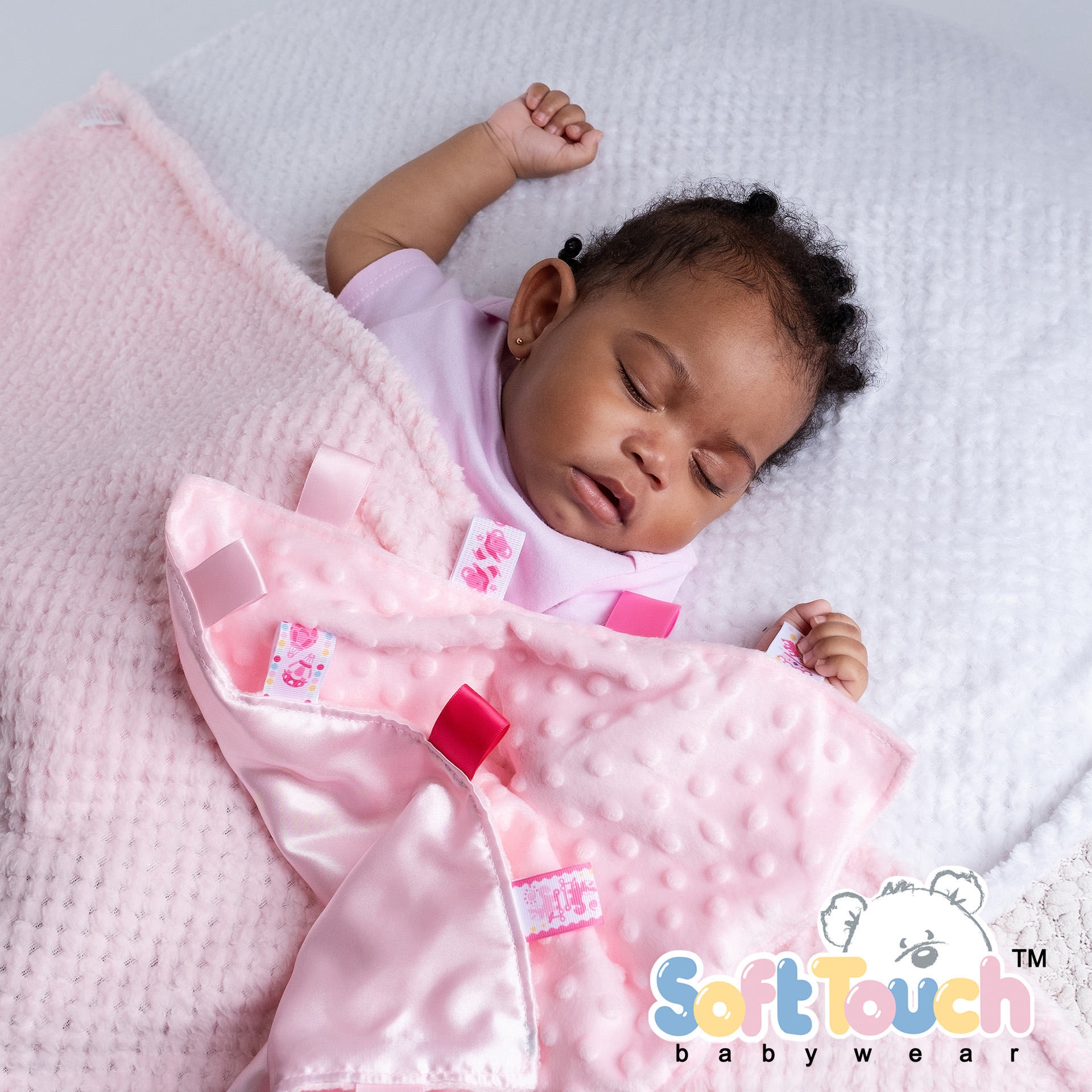 Pink Heart Comforter W/Ribbons No. BC16-P