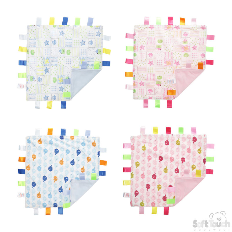 Printed Flannel Comforter W/Ribbons No. BC17