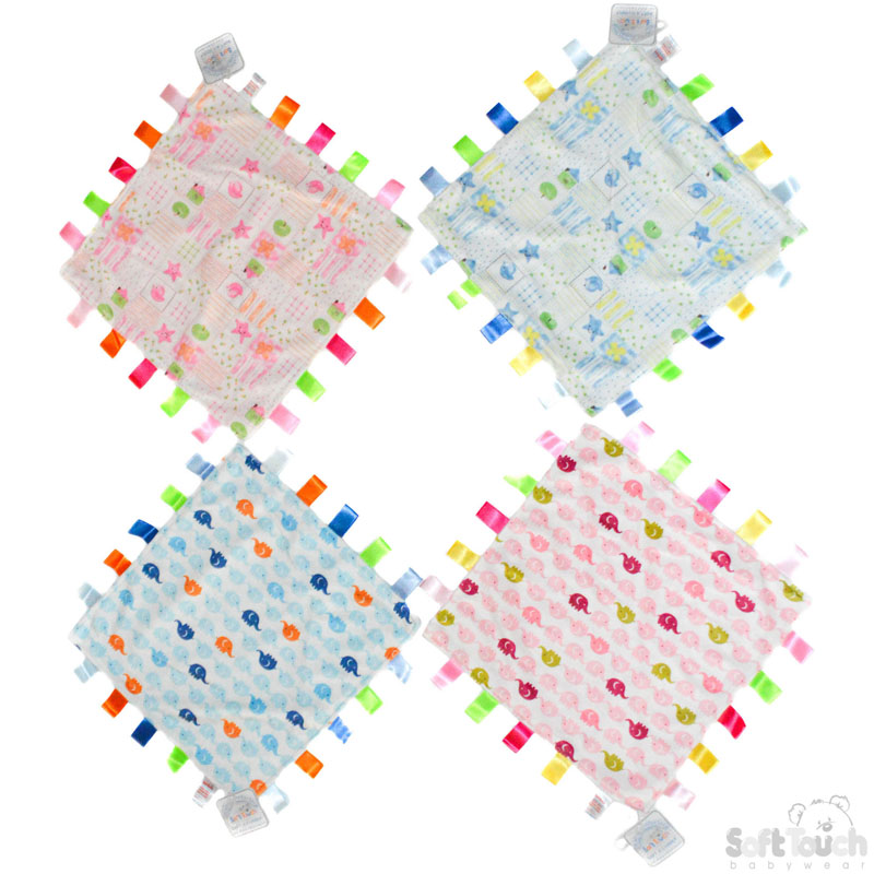 Printed Flannel Comforter W/Ribbons No. BC17