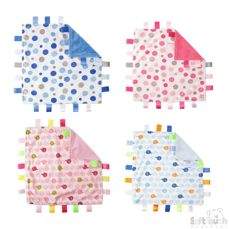 Elephant/Dots Printed Minky Comforter No. BC17