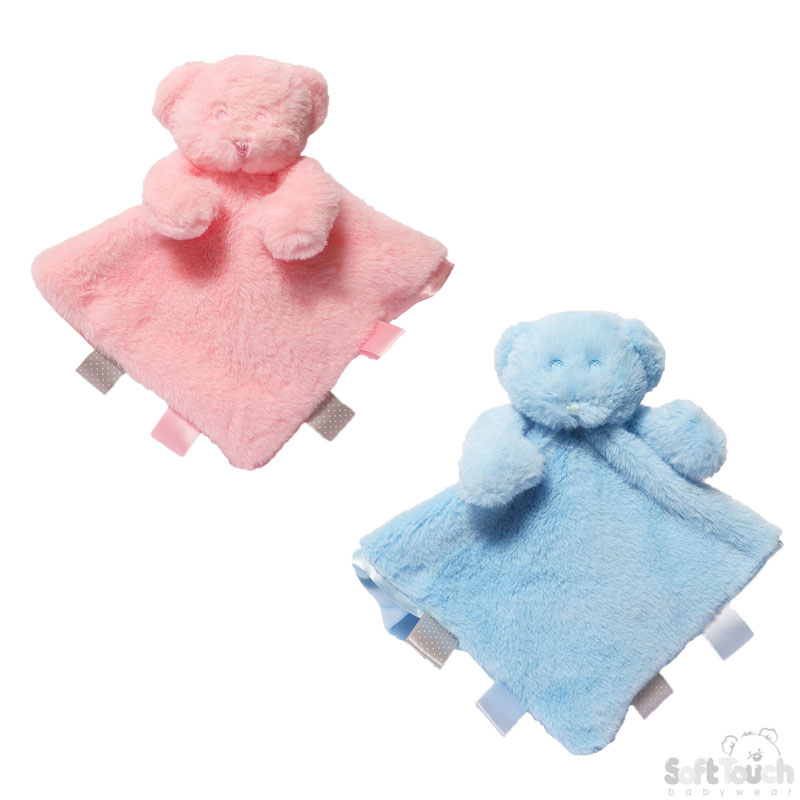 Plush P/B Bear Comforter W/Ribbons No. BC25-PB-20