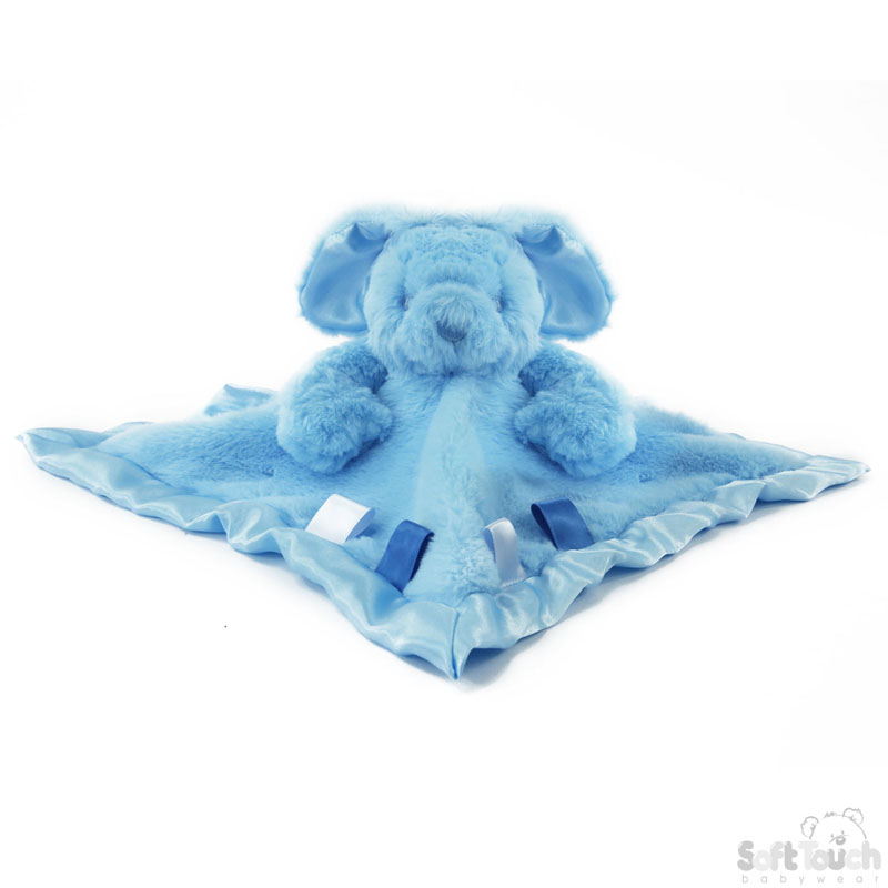 Blue Plush Bunny Comforter W/Ribbons No. BC26-B
