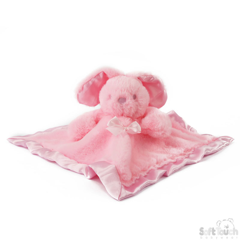 Pink Plush Bunny Comforter W/Bow No. BC26-P