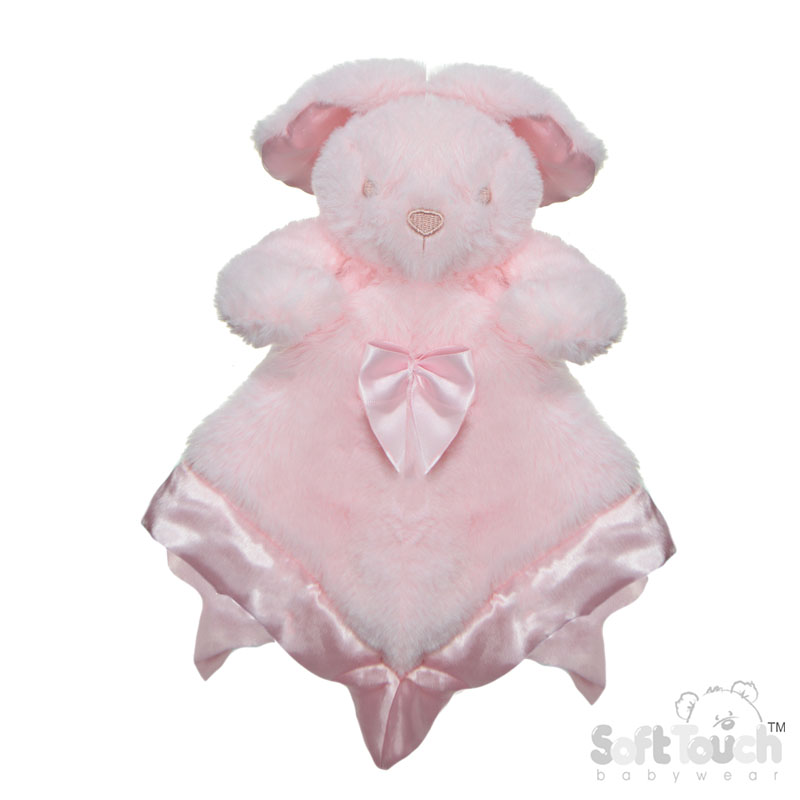 Pink Plush Bunny Comforter W/Bow No. BC26-P