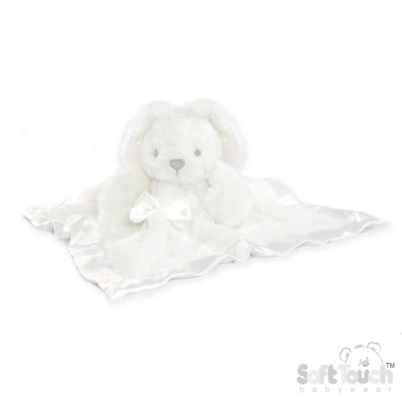 White Plush Bunny Comforter W/Bow No. BC26-W