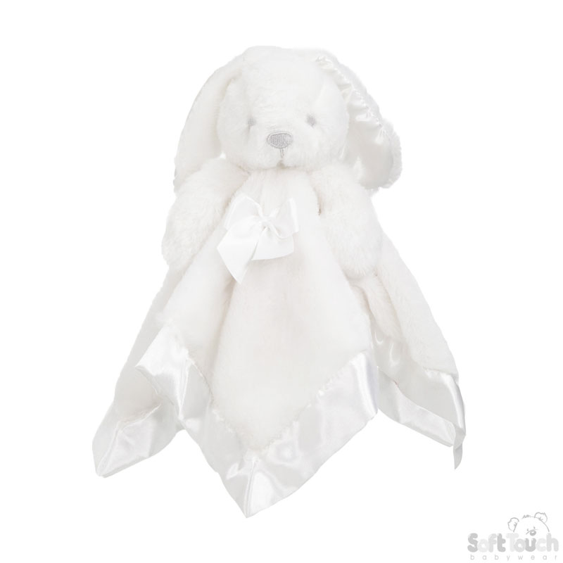 White Plush Bunny Comforter W/Bow No. BC26-W