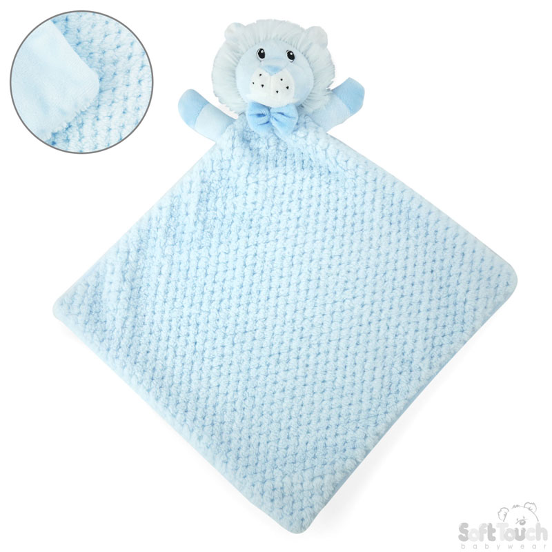 Blue Waffle/Mink Lion Comforter w/Bow: BC46-B