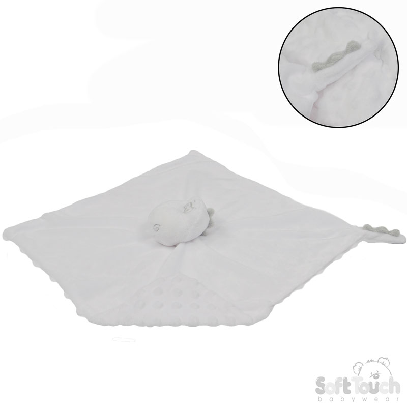 White Baby Dinosaur Comforter : BC54-W