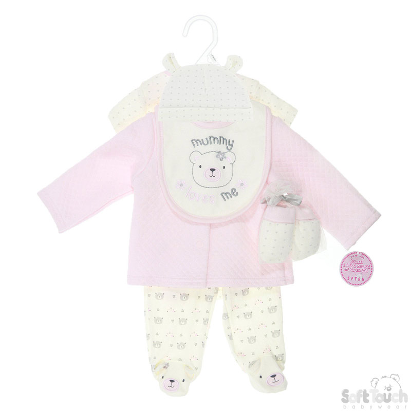 Girls 6 Pc Quilted Garment Set No. BG102