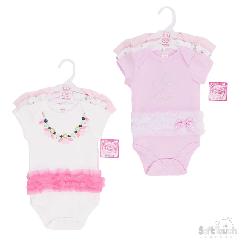Girls 3 Pack Bodysuits No. BG114