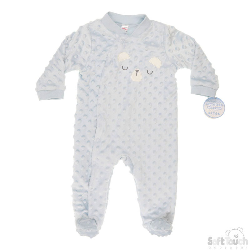 Blue Little Bear Bubble Sleepsuit No. BG118-B