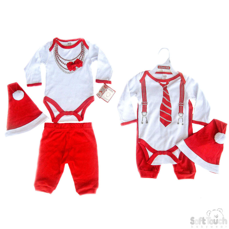 Hat, Bodysuit & Pants Xmas Set: BG12-X-15