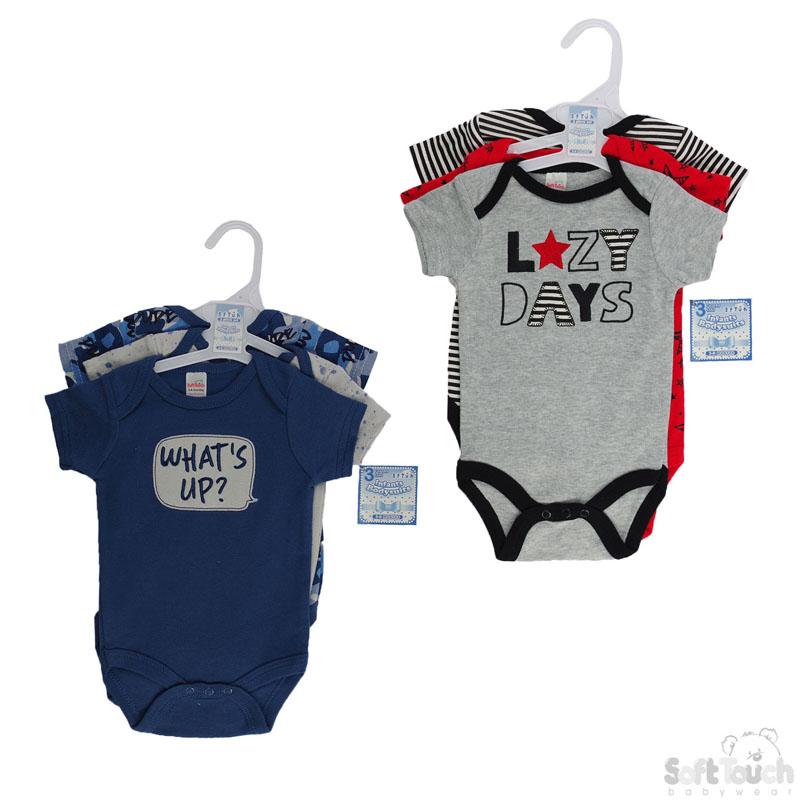 Boys 3 Pack Bodysuits No. BG124