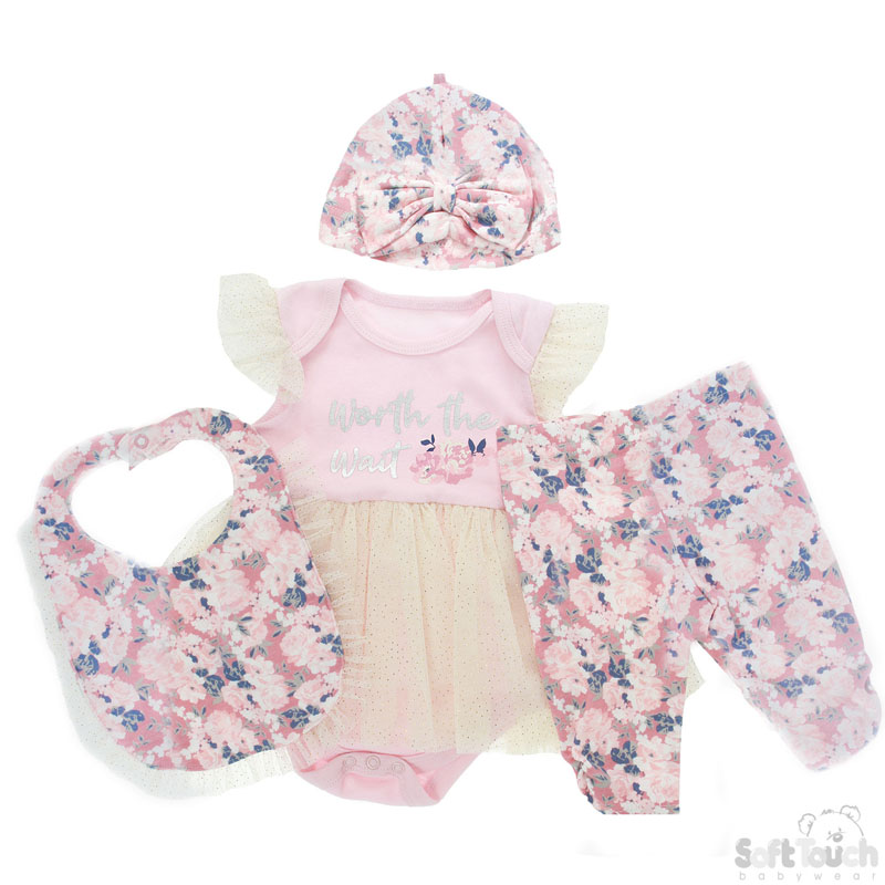 4 Pc Garment Set 'Rose' No. BG142