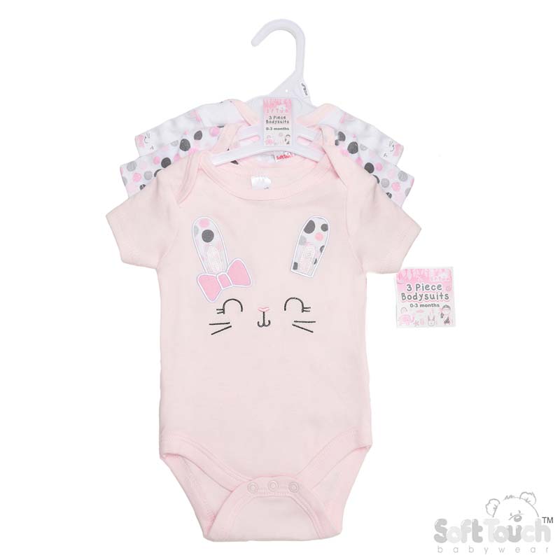 Girls 3 Pack Bodysuit No : Bunny No. BG201