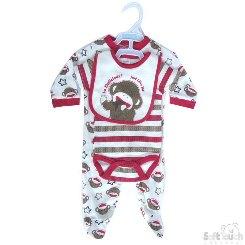 Infants 3pc Garment Set (Monkey) BG20