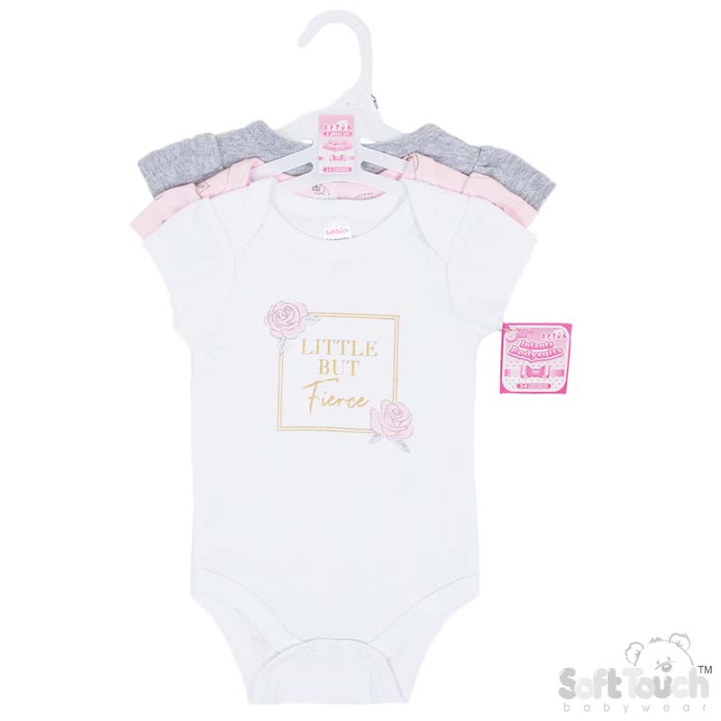 Girls 3 Pack Bodysuits : Fierce No. BG212