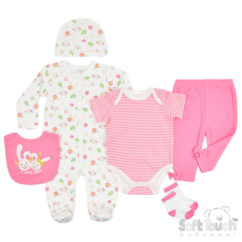 Girls 6 Piece Garment Gift Set: BG308