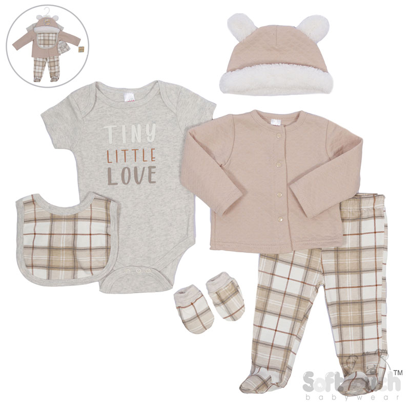 6 Piece Quillted Garment Gift Set : BG314 (Checked)
