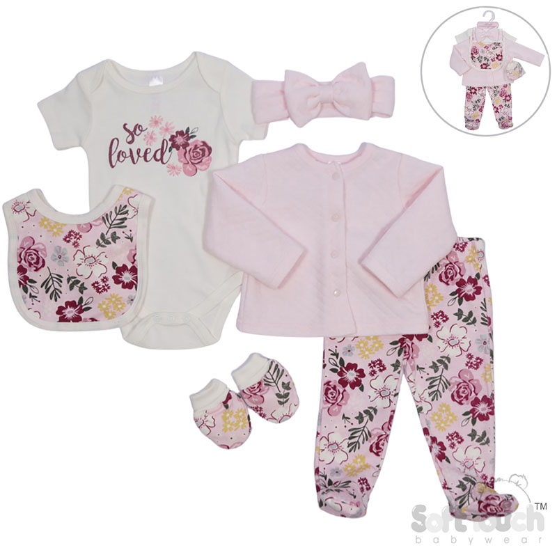 6 Piece Quillted Garment Gift Set : BG315 (Floral)