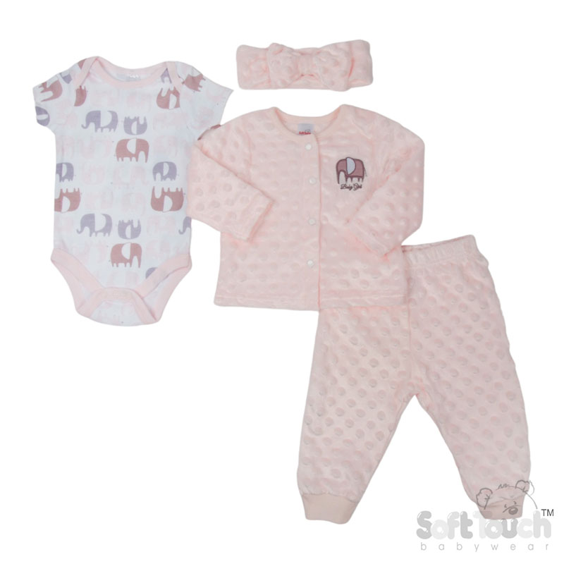 Elephant 4 Pc Popcorn Garment Set No. BG318