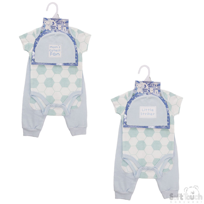 Football' 3 Pc Set : Hat, Bodysuit & Pants No.BG34
