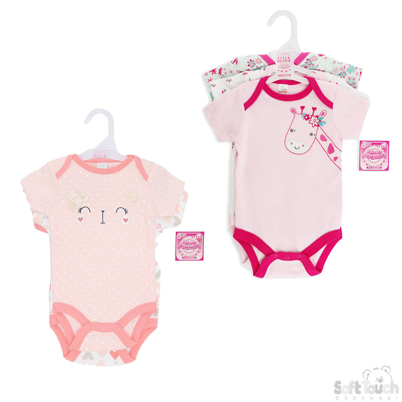 Girls 3 Pack Bodysuits: BG44