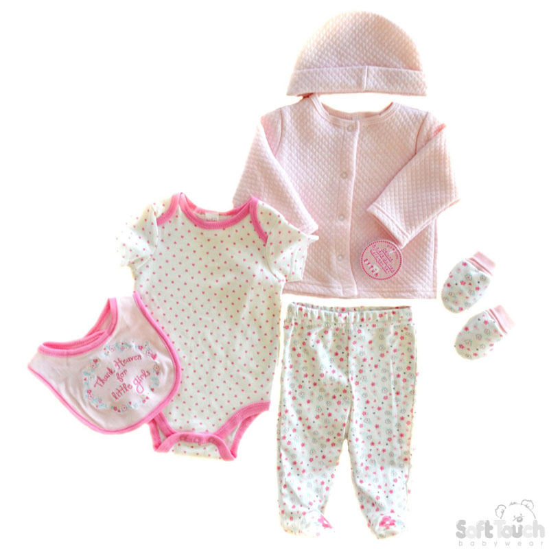 Girls 6 Piece Quilted Garment Set: BG68