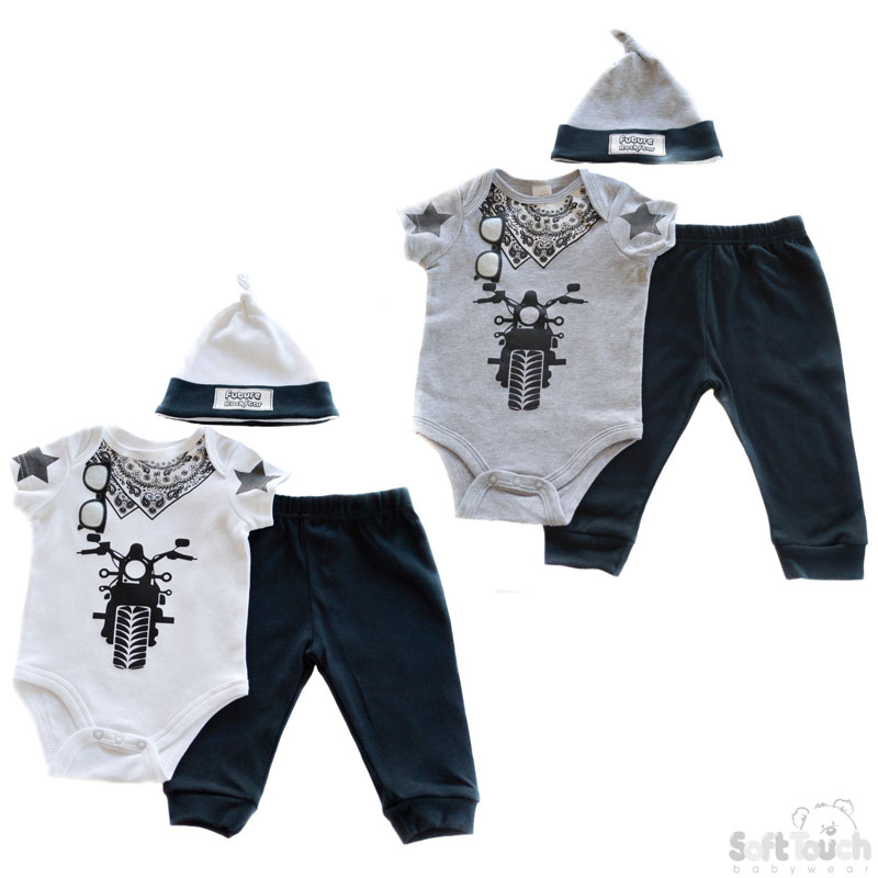 Rockstar 3 Pc Set : Hat Bodysuit & Pants No. BG72