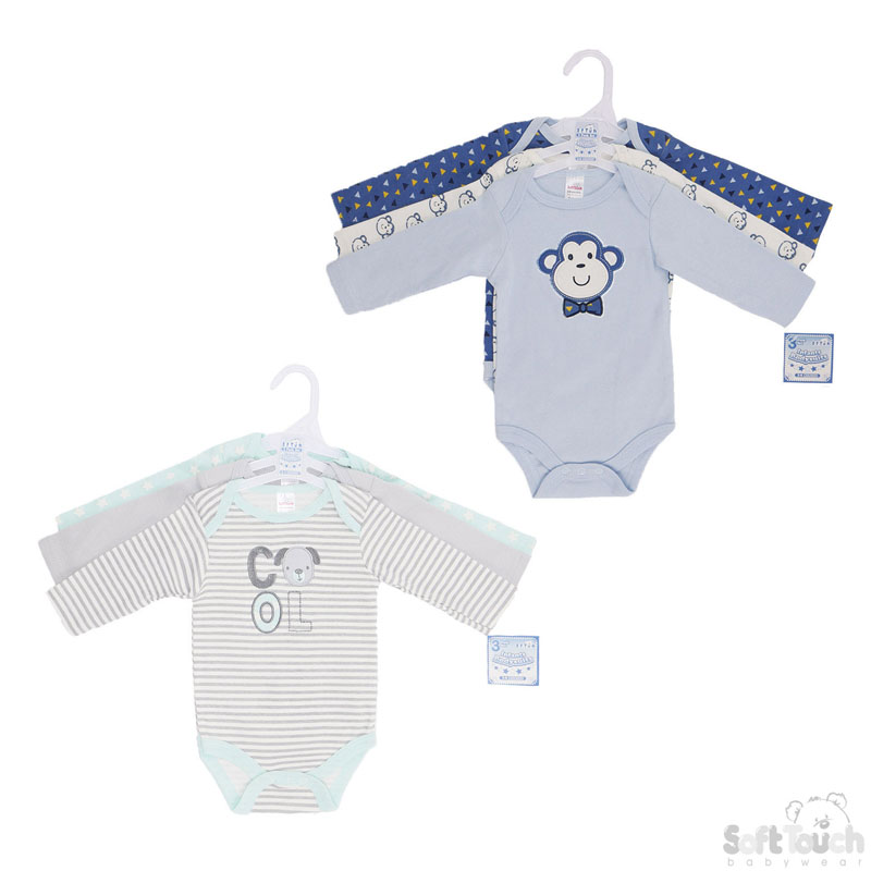 Boys 3piece L/S Bodysuits No. BG94