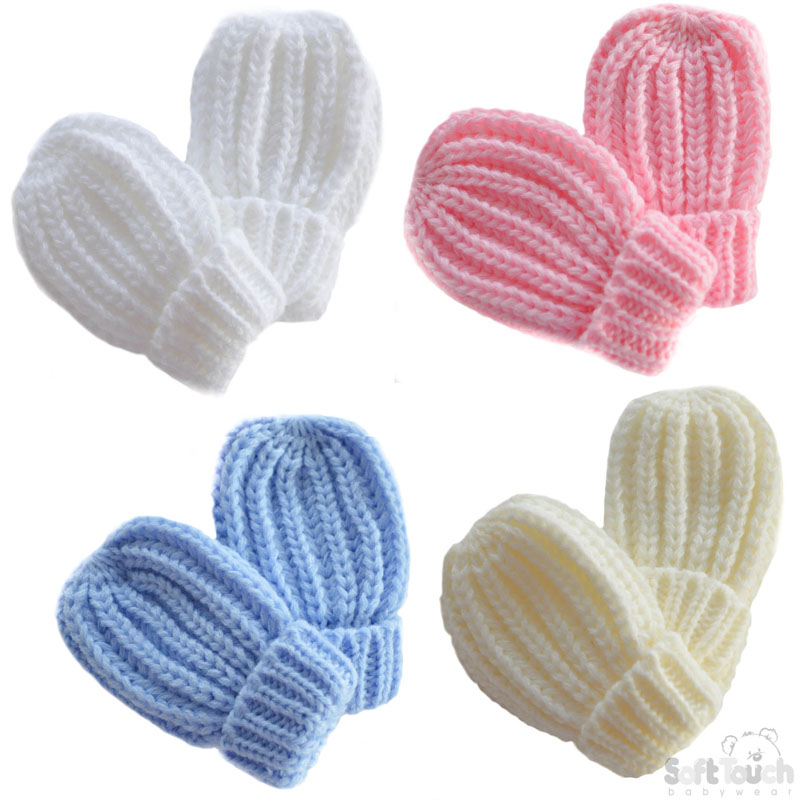 Plain Ribbed Mittens (Asst Cols) BM02-SM