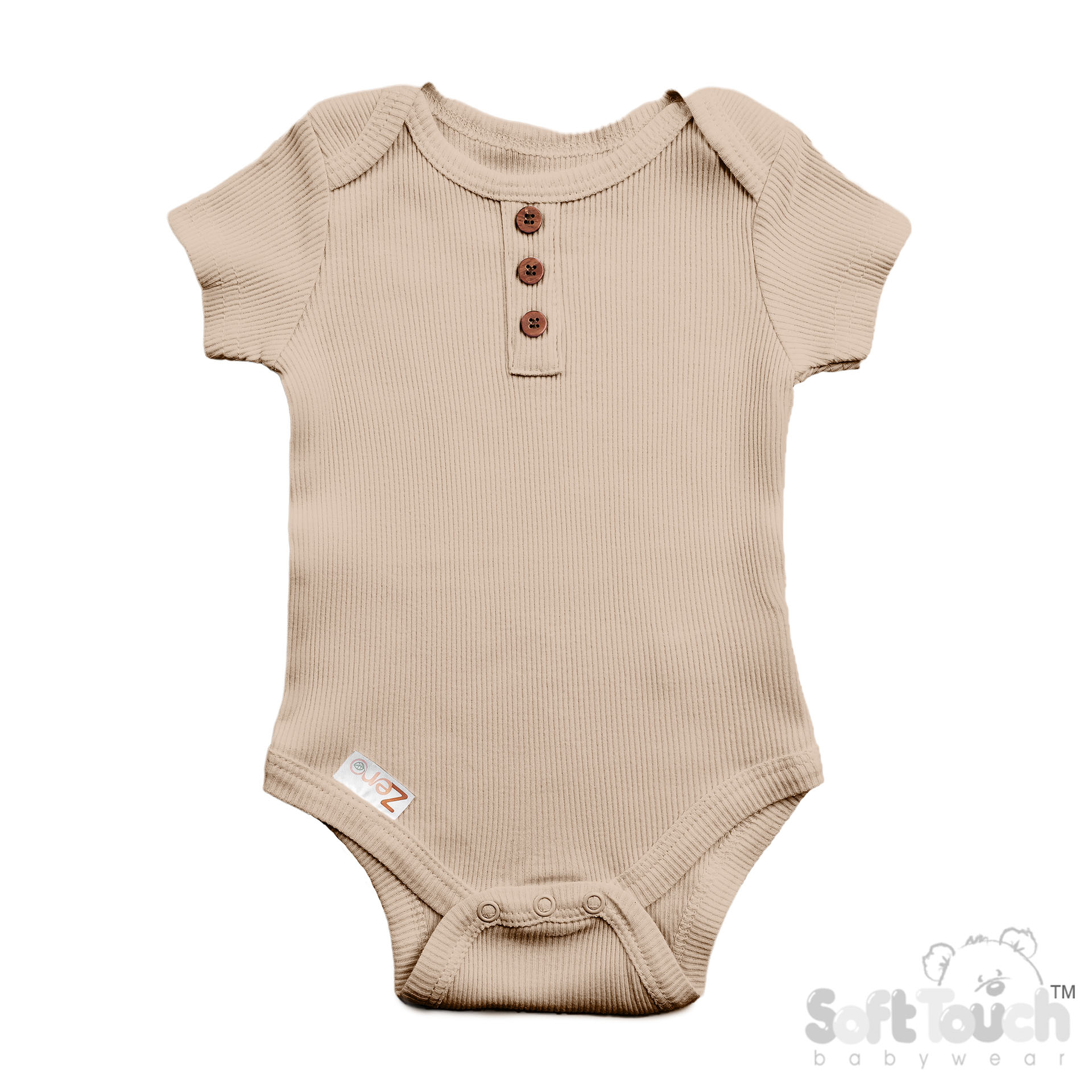 Biscuit Ribbed Bodysuit No. BS4500-BI