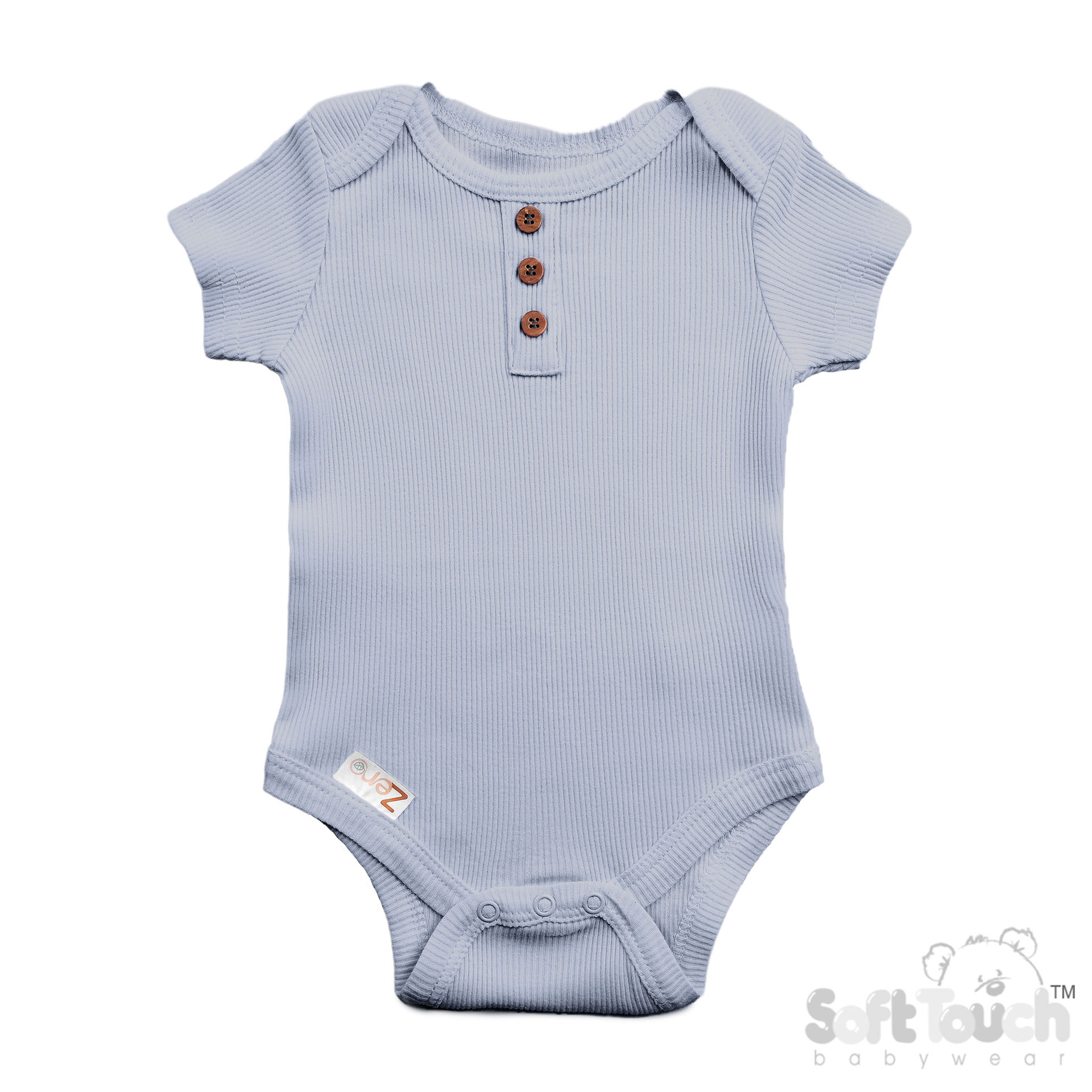 Dusty Blue Ribbed Bodysuit No. BS4500-DB