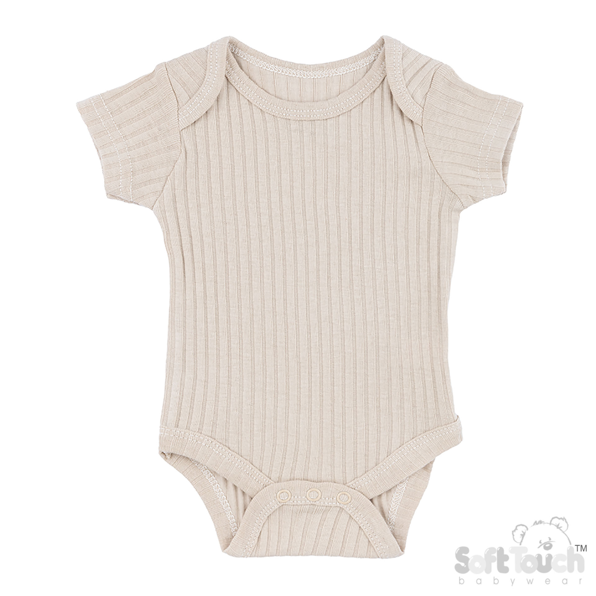 Biscuit Ribbed Bodysuit No. BS4600-BI-0-3m