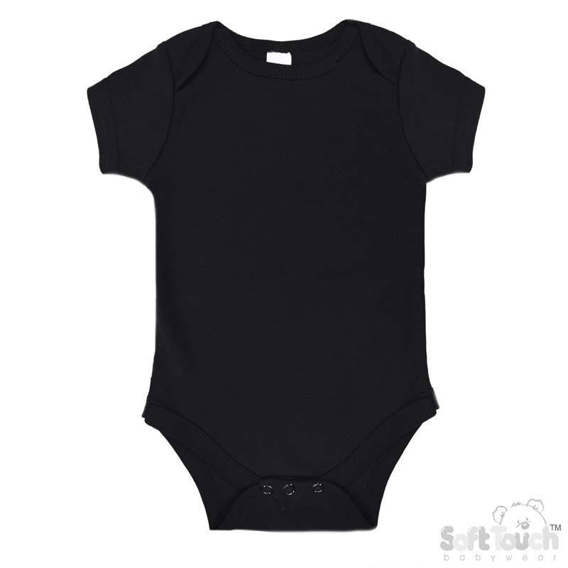 Plain Black Bodysuit No. BS4658-BLK-0-3m
