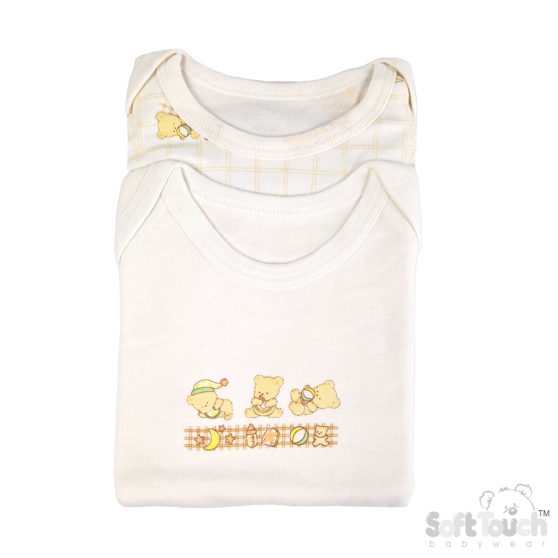 Baby Bodysuits Twin Pack (3-6mths) No.BWS02