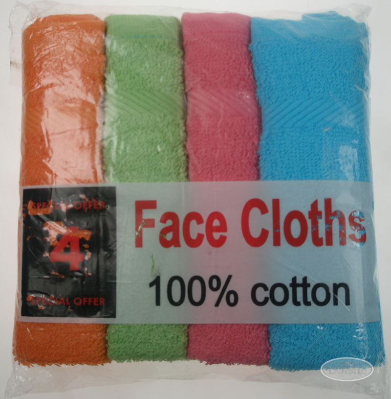 Face Cloths - 4 Pack No.C400 - 192 Sets