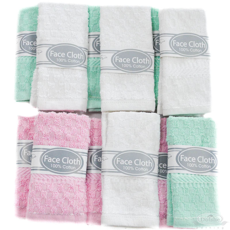 Plain Ribbed Face Cloth: C415