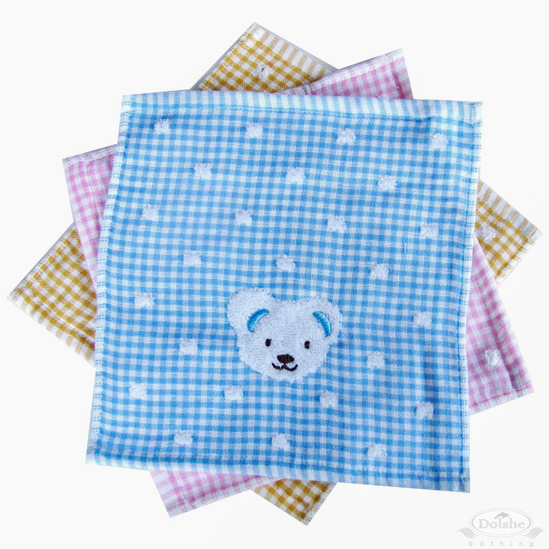 Face Cloth No. C553 : Checks & Bear