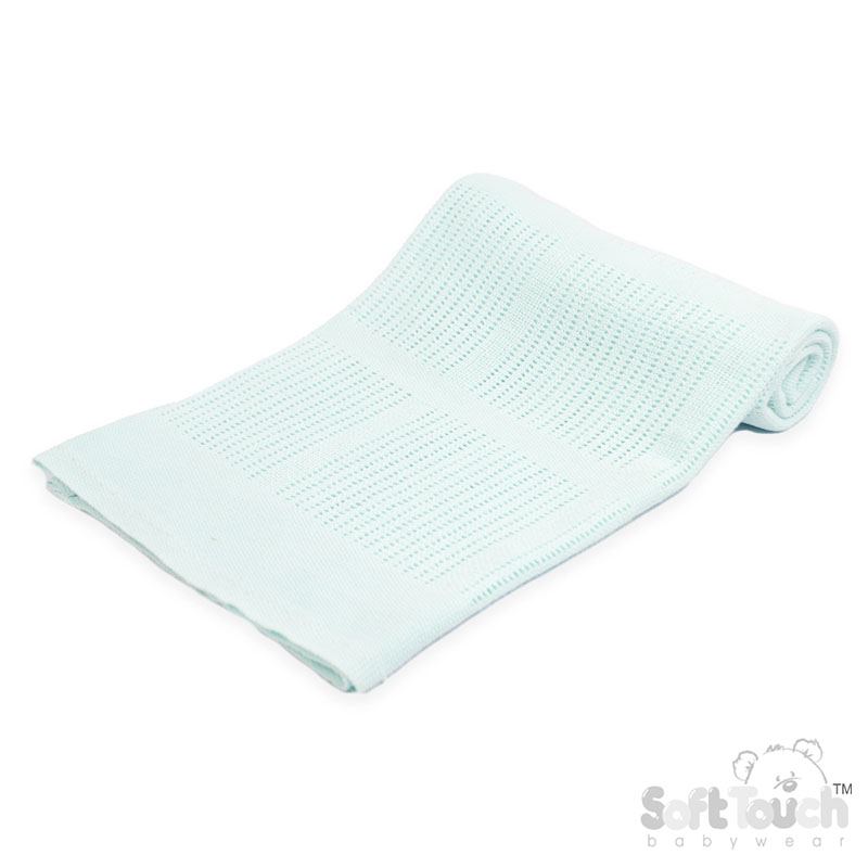 Mint Cellular Cotton Blanket No. CBP51-MI