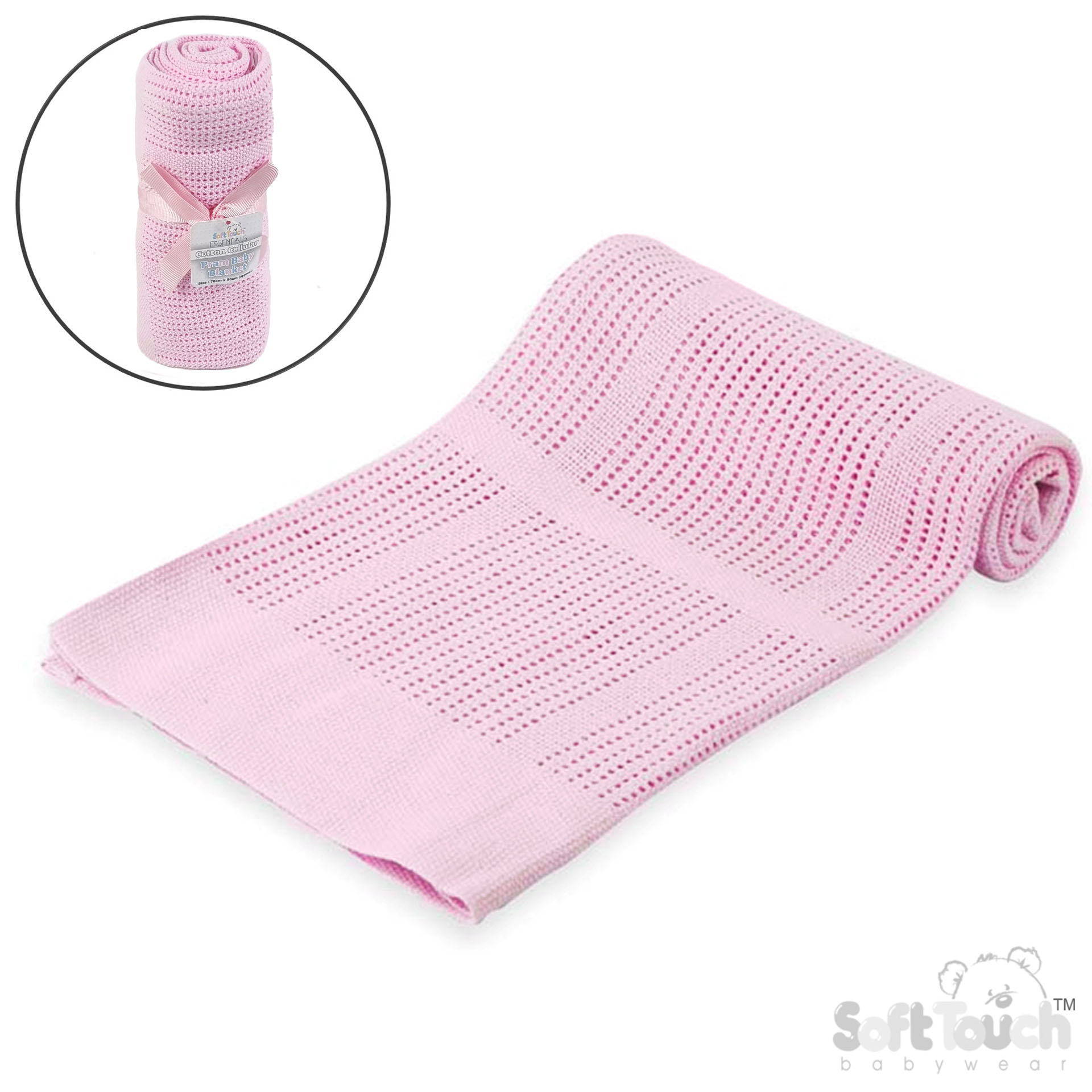 Pink Cellular Cotton Blanket No. CBP51-P