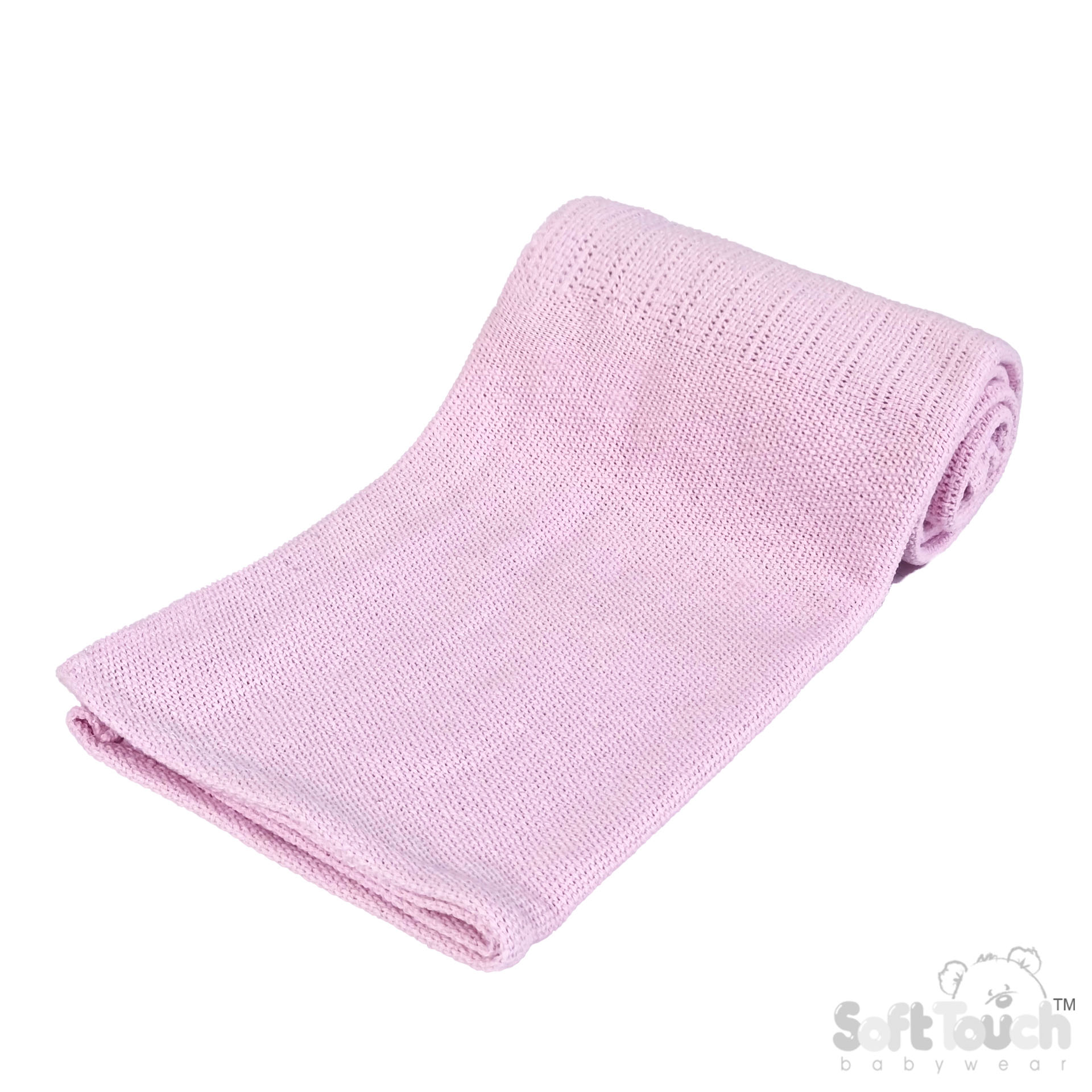 Pink Deluxe Personalisation Cotton Baby Blanket: CBP60-P