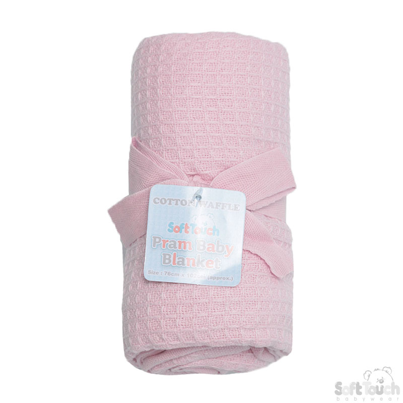 Pink Waffle Cotton Blanket No. CBP75-BP-P
