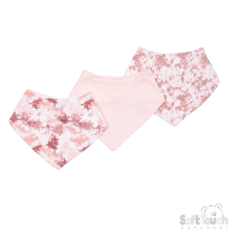 3 Assorted Bandana Bibs : CC01-B (Tye Dye)