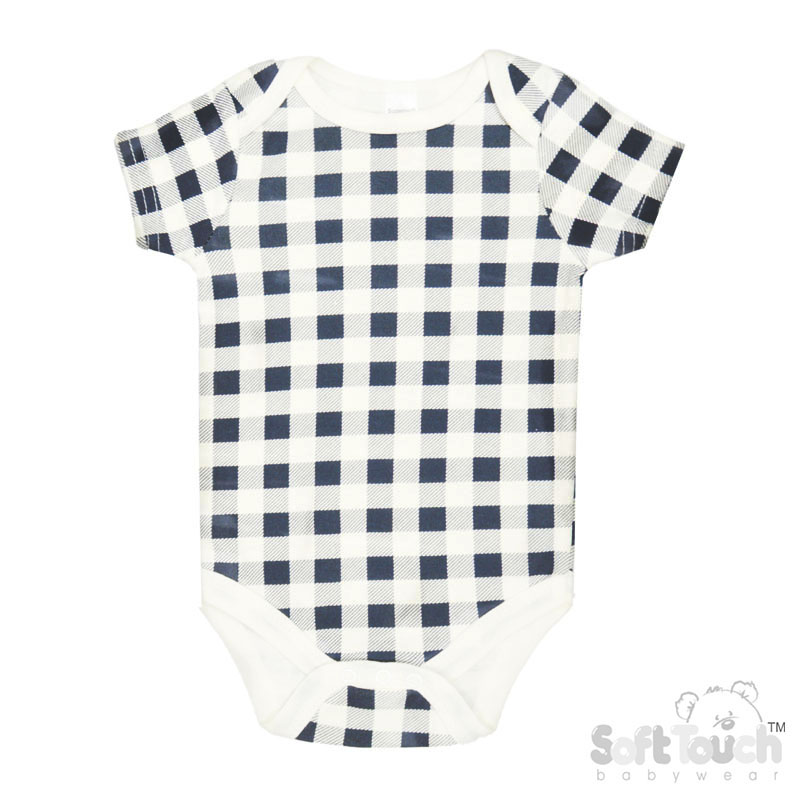 Bodysuits with Checked Design No. CC09-BS-3-6m