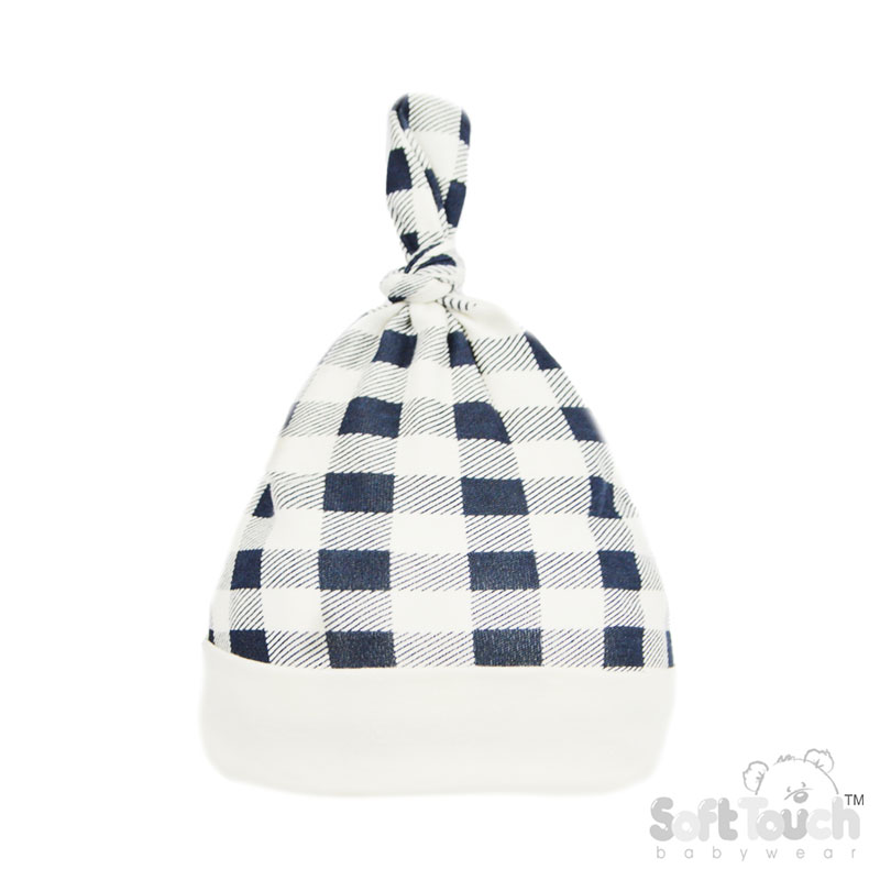 Printed 'Checked' Knotty Hat No. CC09-H